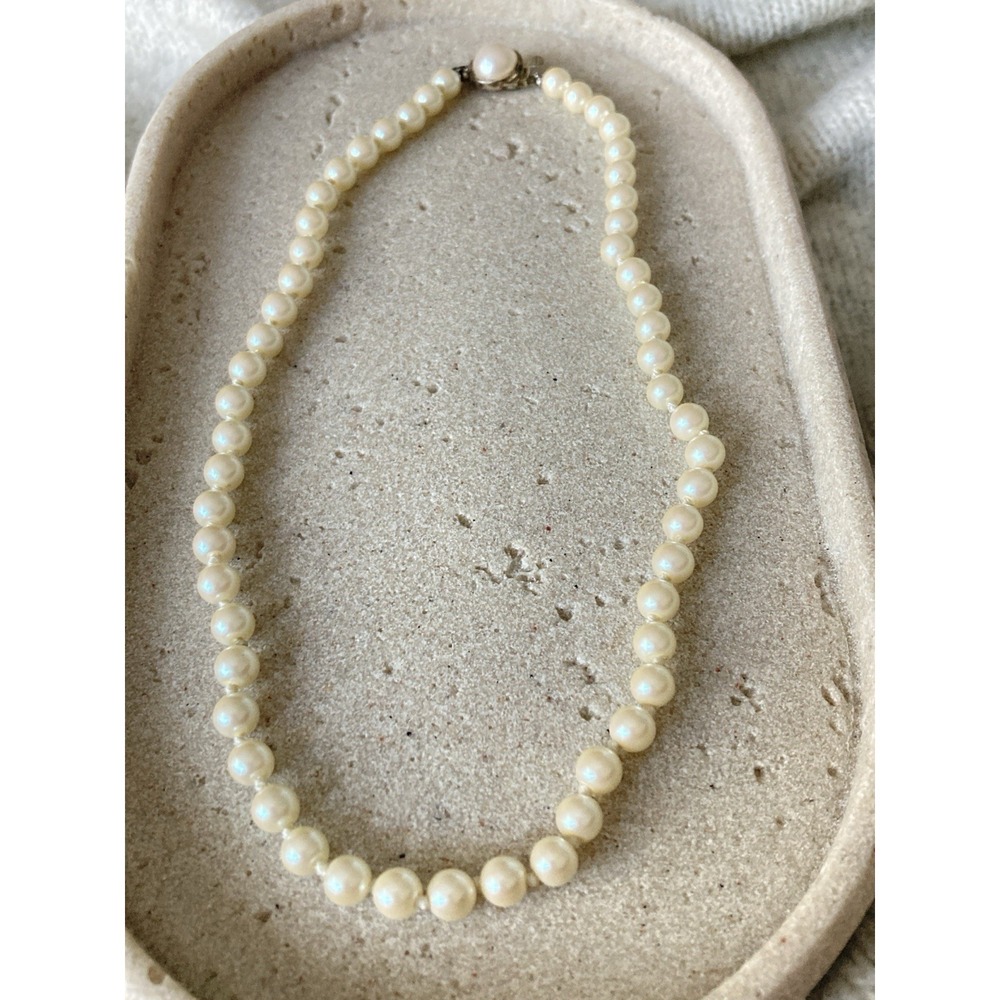 Vintage‎ Carol Lee Faux Pearl Collar Necklace Classic Romantic Feminine Bridal
